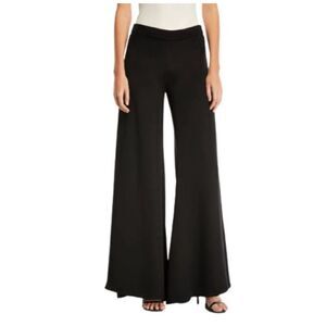 Alexis Wide Leg Elastic Waist Black Viscose Trouser Pant Women’s Size Small S